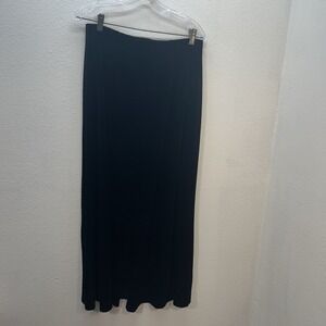 Worthington Sz 16 Velvet Pull On Maxi Skirt Whimsigoth Witchy Vamp Black 90s VTG